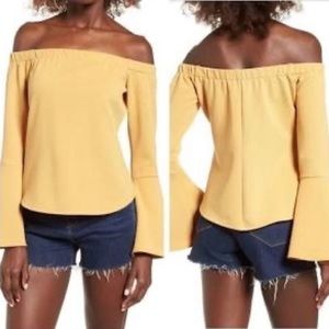 Leith Nordstrom off the shoulder bell sleeve top